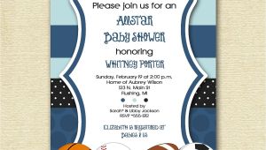 Basketball themed Baby Shower Invitations Mod Allstar Sports theme Baby Shower or Birthday Party