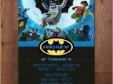 Batman and Robin Birthday Invitations Lego Batman and Robin Superhero Birthday Party Invitation