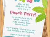 Beach Party Invitation Template Summer Beach Party Invitation