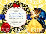 Beauty and the Beast Wedding Shower Invitations Beauty and the Beast Bridal Shower or Birthday Invitation