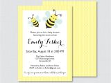 Bee Baby Shower Invites Bumble Bee Baby Shower Invitation Printable or Printed