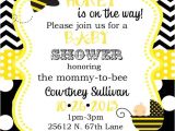 Bee Baby Shower Invites Bumble Bee Baby Shower Invitations Digital or Printable File