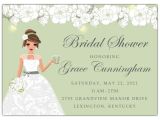 Belle Bridal Shower Invitations southern Belle Brunette Bridal Shower Invitations