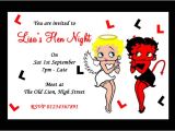 Betty Boop Bridal Shower Invitations Betty Boop Angel and Devil Hen Do Night Party Invitations
