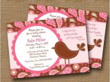 Bible Verses for Baby Shower Invitations Bird Baby Shower Invitation Baby Girl Diy Printable "pink