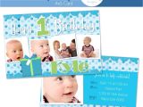 Birthday Invitation Cards for 1 Year Old Boy 1 Year Old Boy Birthday Invitation Custom Announcement