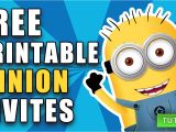 Birthday Invitation Template Minions Diy Free Printable Minion Birthday Invite How to Video