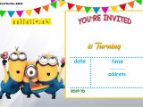 Birthday Invitation Template Minions Free Printable Minion Birthday Invitation Templates