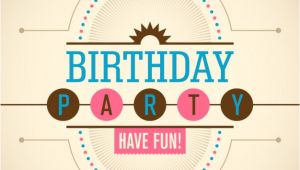 Birthday Invitation Template Vector Birthday Party Invitation Vector Free Download