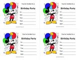 Birthday Invitations Free Printable Mickey Mouse Mickey Mouse Birthday Invitations Free Printable