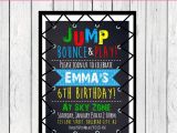 Birthday Party Invitation Template Trampoline Trampoline Party Personalized Birthday Invitation Digital