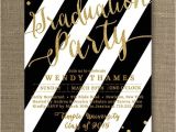 Black and Gold Graduation Party Invitations Gold Black and White Graduation Party by Digibuddhapaperie