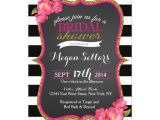 Black White and Gold Bridal Shower Invitations Pink Gold Black White Bridal Shower Invitation