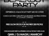 Blackout Birthday Party Invitations Ra Blackout Party at Zero Gravity Chicago 2012
