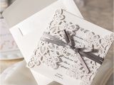 Blank Wedding Invitation Sets Design 10pcs Set Floral Bow Wedding Invitations Blank