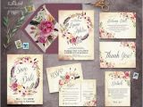 Blank Wedding Invitation Sets Floral Wedding Invitation Set Printable Boho Wedding