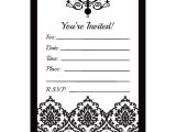 Blank Wedding Invitation Templates Black and White Black and White Blank Invitations