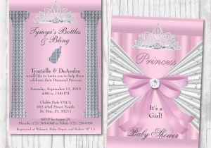 Bling Baby Shower Invitations Bling Baby Shower Invitations Pink Princess Baby Shower