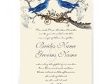 Bluebird Wedding Invitations Vintage Blue Birds Wedding Invitations 13 Cm X 18 Cm
