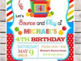 Bounce Party Invites Diy Bounce House Party Invitations Bouncy by thepaperkingdom