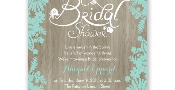 Bridal Shower Invitations Images Flowers and Woodgrain Petite Bridal Shower Invitation