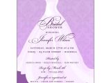 Bridal Shower Invitations Images Flowing Lilac Gown Bridal Shower Invitations