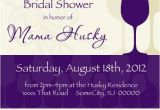 Bridal Shower Invitations Wine theme Wording Wine themed Bridal Shower Invitations Template