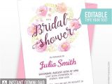 Bridal Shower Invite Text Bridal Shower Invitation Floral Engagement Invite