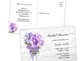 Bridal Shower Postcard Invitations Bridal Shower Invitation Postcard Hydrangeas In A Mason Jar