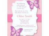 Butterfly Baby Shower Invites Elegant Purple butterfly Baby Shower 4 25×5 5 Paper