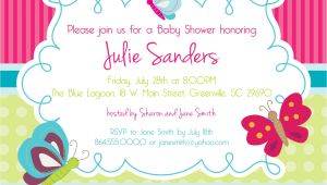 Butterfly Baby Shower Invites Free Design butterfly Baby Shower Invitations