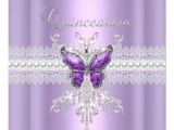 Butterfly themed Quinceanera Invitations Quinceanera Lilac Pink Pearl Lace butterfly Personalized
