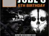 Call Of Duty Birthday Party Invitations Personalized Invitations