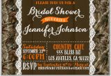 Camo Bridal Shower Invitations Camo Bridal Shower Invitation Lace Wedding Hunting