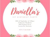 Canva 1st Birthday Invite Customize 613 1st Birthday Invitation Templates Online