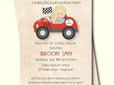 Car themed Baby Shower Invitations Race Car Baby Shower Invitation Retro Style Boy Baby Shower