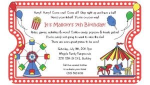 Carnival Party Invitation Wording Kitchen Dining