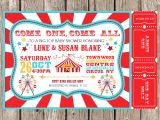 Carnival themed Baby Shower Invitations Vintage Circus Carnival Invitation Baby Shower