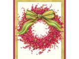 Caspari Christmas Party Invitations Caspari Berry Wreath Boxed Christmas Cards Paperstyle