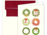 Caspari Christmas Party Invitations Caspari Christmas Wreaths Foil Christmas Cards Paperstyle