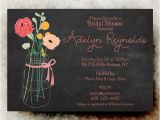 Chalkboard Mason Jar Bridal Shower Invitations Mason Jar Bridal Shower Invitation Chalk by Divinegivedigital