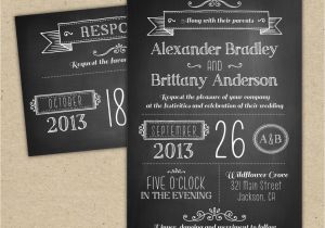 Chalkboard Wedding Invitation Template Free Chalkboard Wedding Invitation Modern Invitation Template Diy