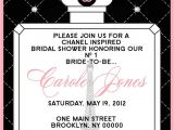 Chanel themed Bridal Shower Invitations 10 Best Ideas About Chanel Bridal Shower On Pinterest