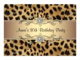 Cheetah Party Invitations Cheetah Print Birthday Party Invitation