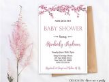 Cherry Blossom Baby Shower Invitations Cherry Blossom Baby Shower Invitation Floral Baby Shower