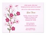 Cherry Blossom Baby Shower Invitations Cherry Blossom Custom Baby Shower Invitations 5" X 7
