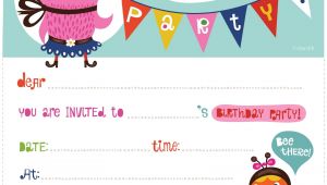 Childrens Birthday Invites Free Printable Birthday Invitations Coloring Kids
