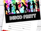 Childrens Party Invites Templates Uk Disco Party Invitations Kids Birthday Invites A6