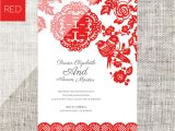 Chinese Wedding Invitation Template Free Download Diy Printable Editable Chinese Wedding Invitation Rsvp Card