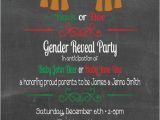 Christmas Gender Reveal Party Invitations Chalkboard Christmas Gender Reveal Party Invitation Baby